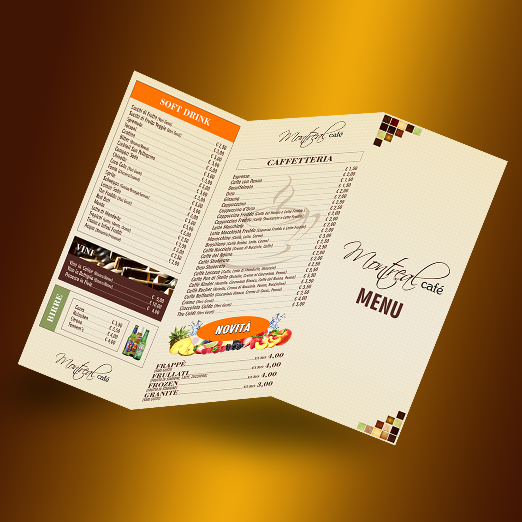 Menu Montreal