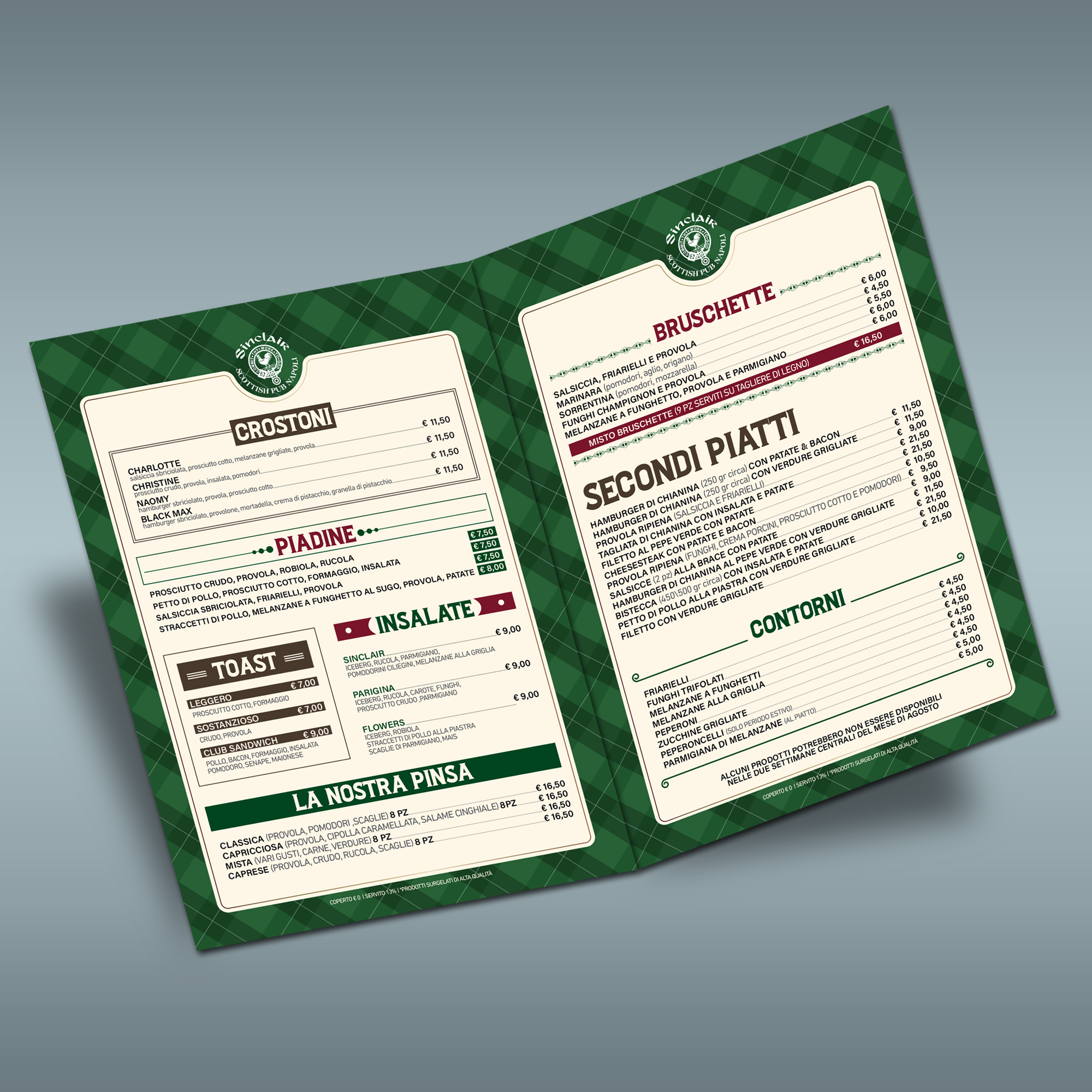 Menu Sinclair