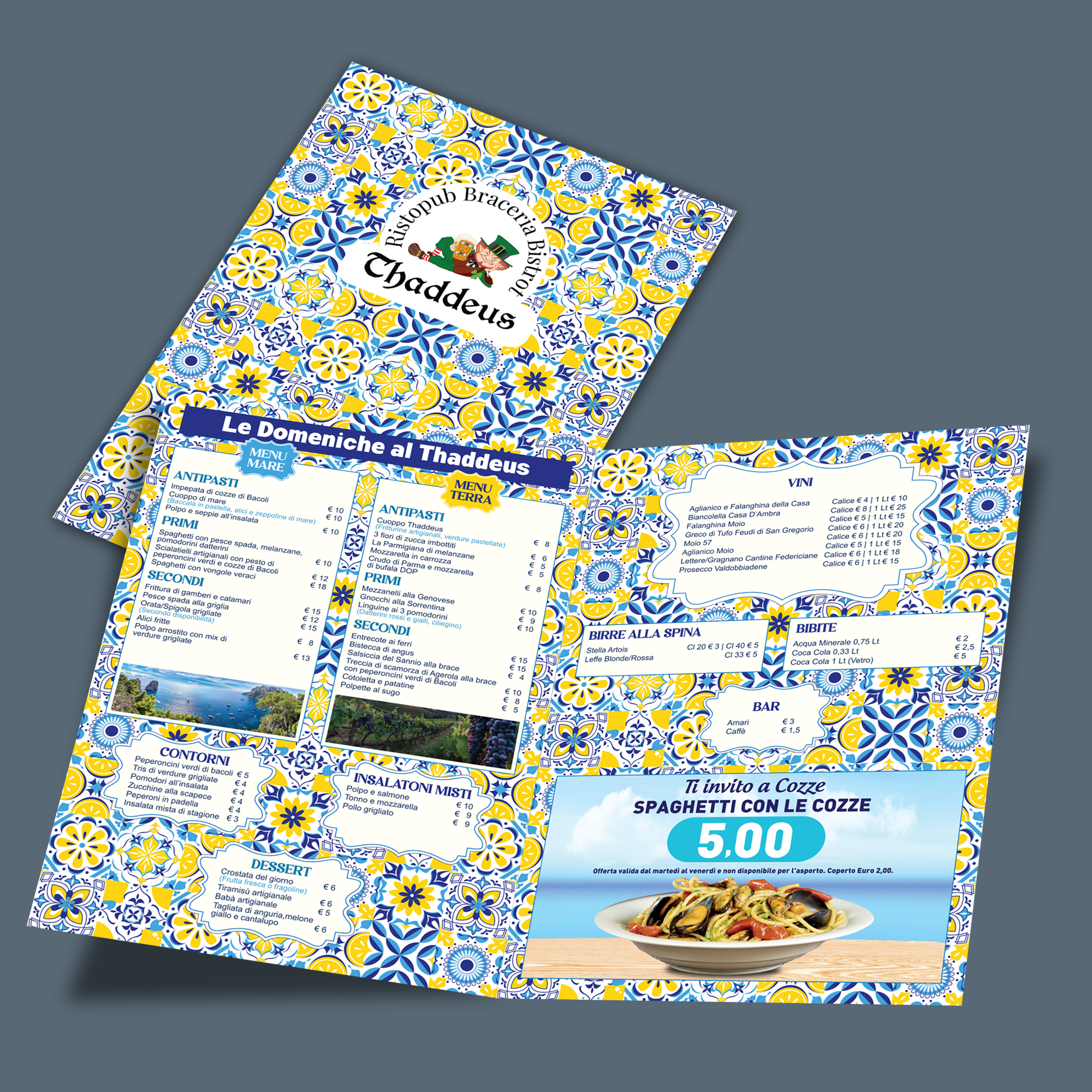 Menu Thaddeus Domeniche Luglio