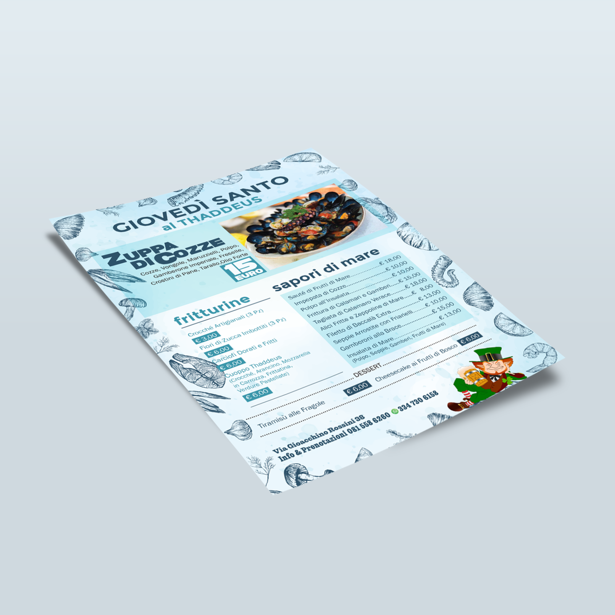 Menu Thaddeus Giovedì Santo